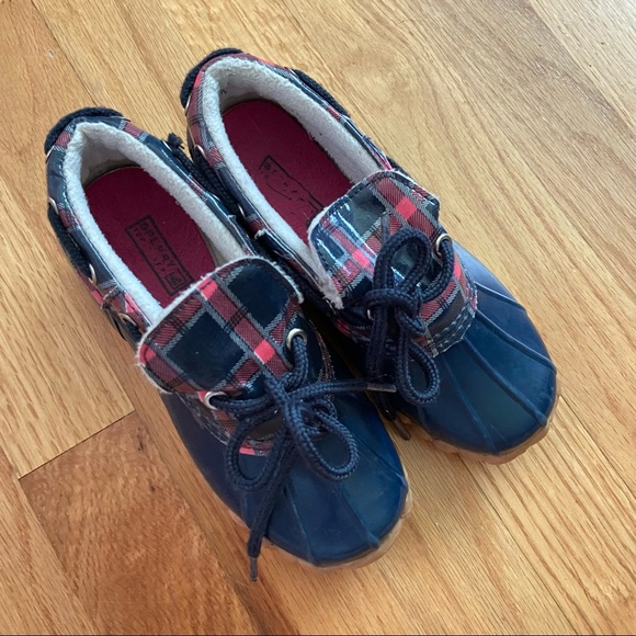 Speedo Other - Sperry Duckie Toddler Duck Boot Size 12 Navy Plaid
